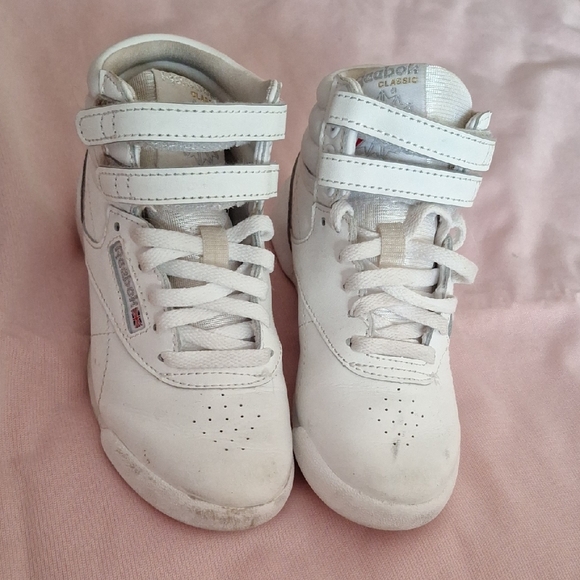 Reebok Kids White High-Top Sneakers - Picture 1 of 8
